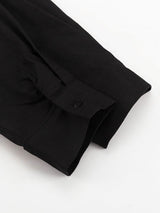 Deep V Solid Color Shirt Mini Dress