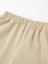 Linen Sleeveless Top With Split Pants Set