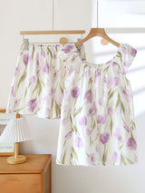 Cotton Tulip Short Sleeve Pajama Set