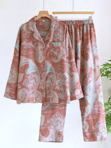 Vintage Printed Long Sleeve Pajamas