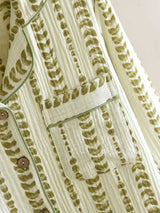 Green Leaves Cotton Pajama Set