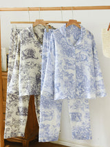 Vintage Printed Cotton Pajama Set