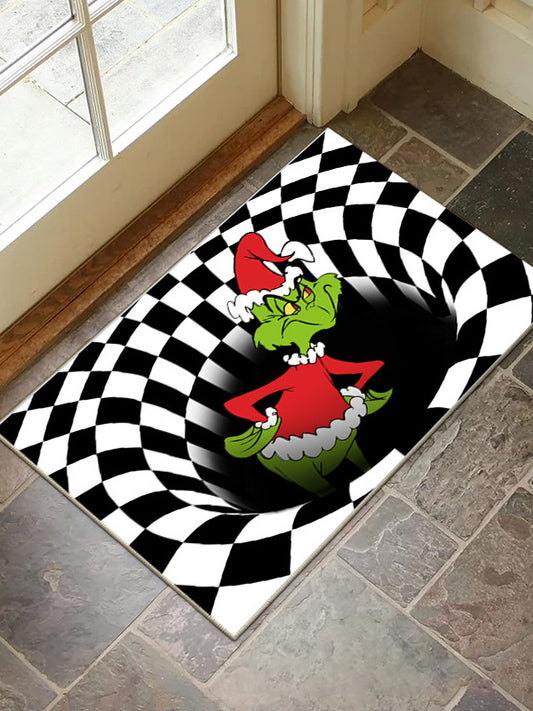 Christmas Checkerboard Floor Mat