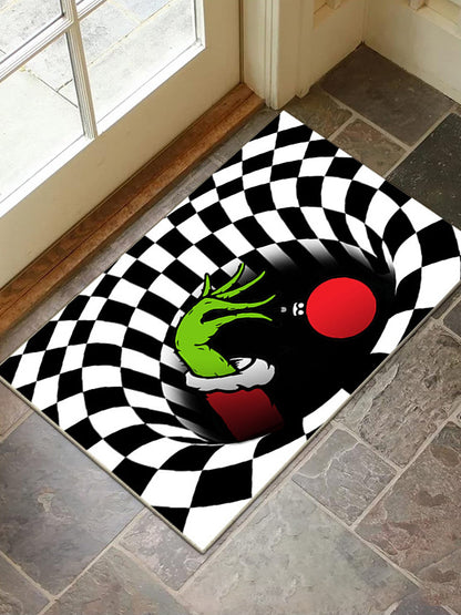 Christmas Checkerboard Floor Mat