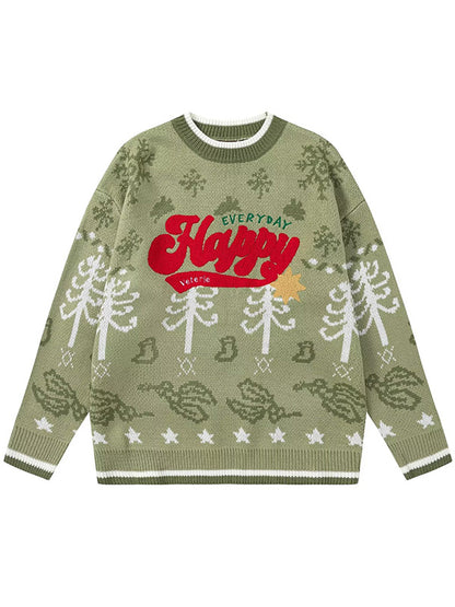 Christmas Happy Jacquard Sweater