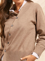 Asymmetrical Button Knit Top
