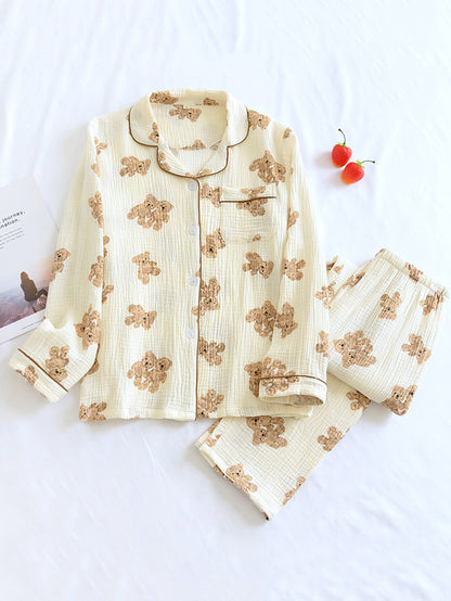 Comfy Cotton Print Shirt Pajamas Set