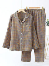 Cotton Check Couple Pajama Set
