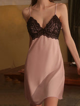 Satin Open Back Camisole Nightgown