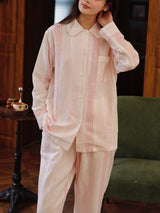 Stripe Long Sleeve Cotton Lounge Set