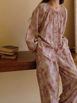 Kafiloe Dreamy Purple Print Pajama Set