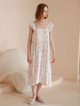 Kafiloe Peach Blossom Cluster Print Pajama Set