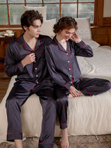 Satin Basic Couple Pajama Set