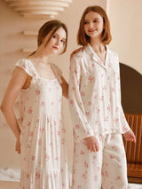 Kafiloe Peach Blossom Cluster Print Pajama Set