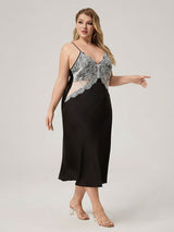 Kafiloe Plus Size Lace Chemise Nightgown