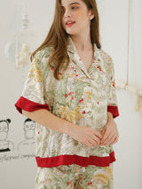 Kafiloe Green Meadow Print Pajama Set