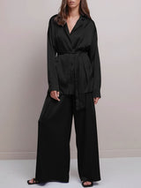 Satin Two Piece Lounge Set