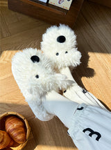 Cute Dog Flat Furry Slippers