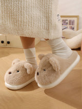 Teddy Ears Plush Home Slippers
