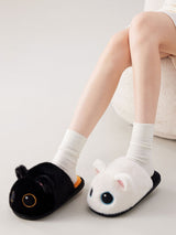 Big Eye Cat Cotton Slippers