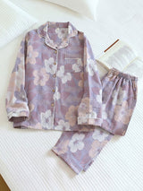 Jacquard Collared Pajama Set