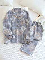 Jacquard Collared Pajama Set