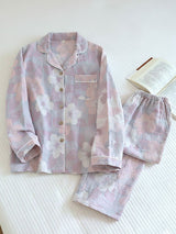 Jacquard Collared Pajama Set