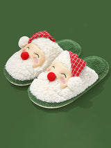 Christmas Velvet Warm Plush Couples Home Cotton Slippers