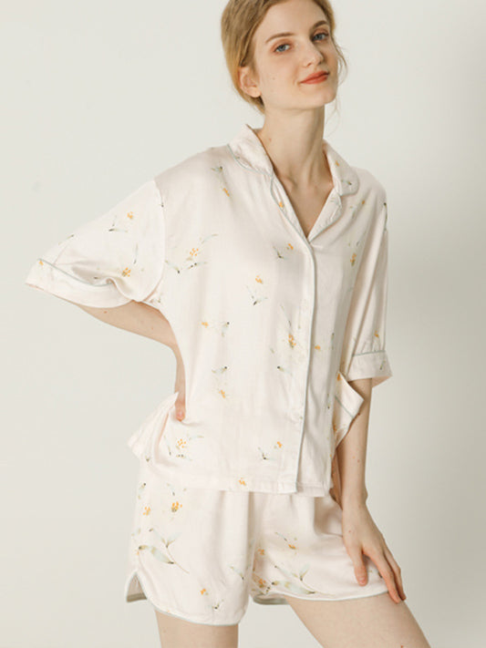 Lily Print Summer Pajama Set