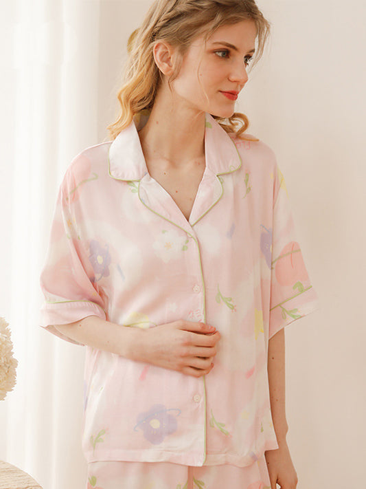 Pyjama d'été en coton à imprimé mignon