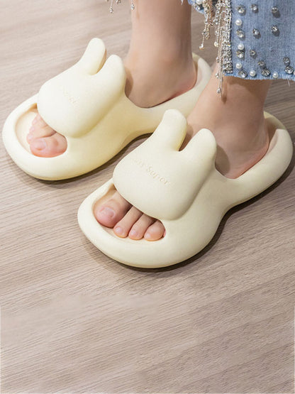 Cute Rabbit Thick Buttom Slippers