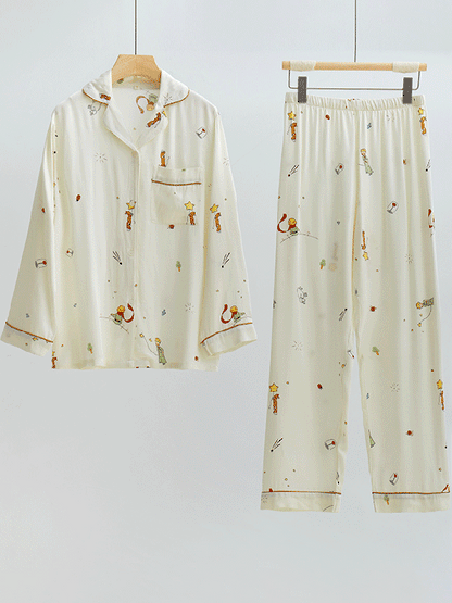 Prince Story Shirt Pajamas Set