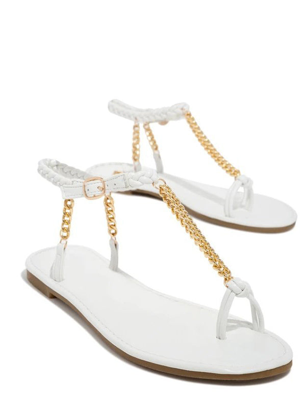Chain Slip-toe Sandals