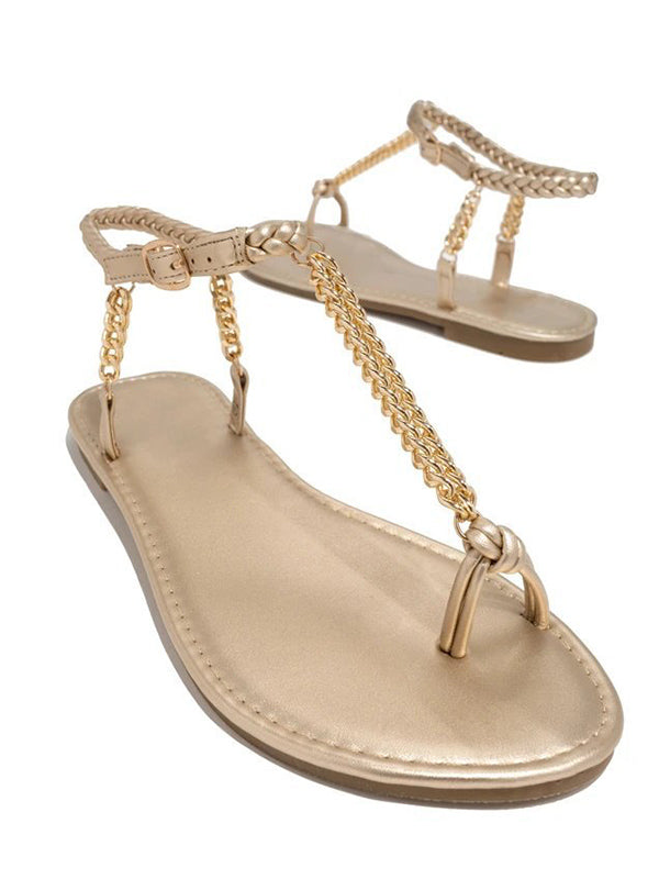 Chain Slip-toe Sandals