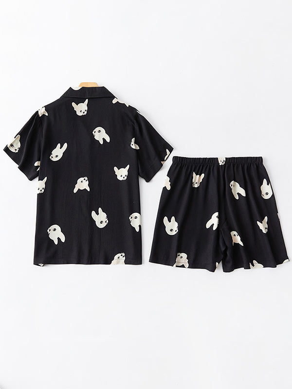 Bunny Print Summer Pajama Set