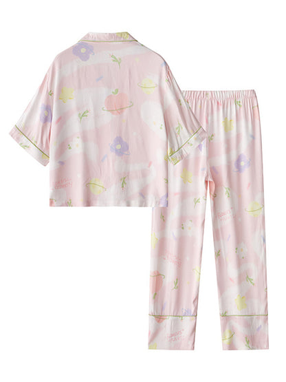 Summer Cute Print Cotton Pajamas