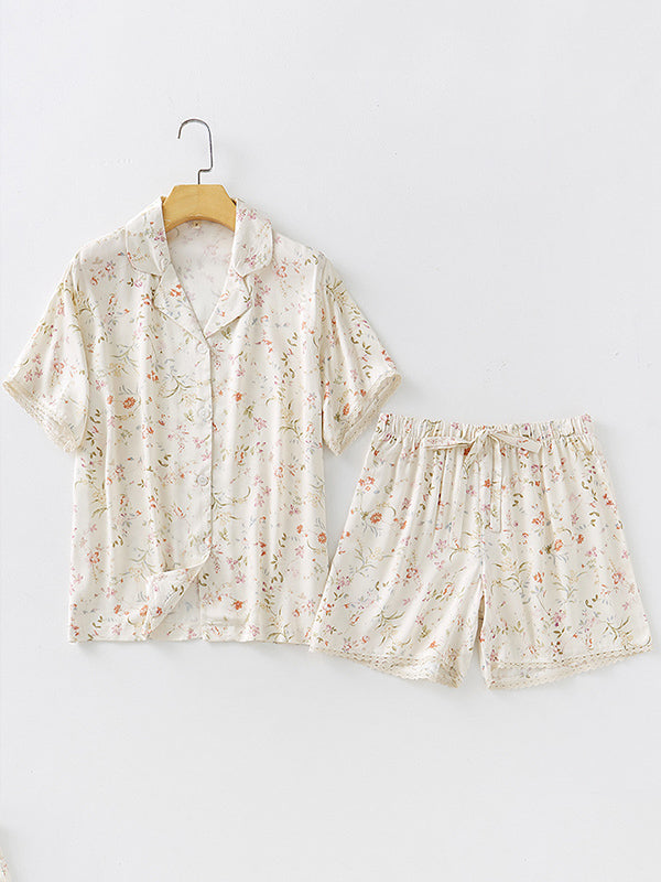 Pijama de algodón con estampado lindo de verano
