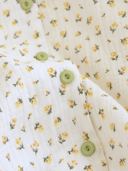Small Flower Print Pajama Set
