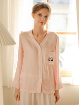 V Neck Stripe Pajamas Set