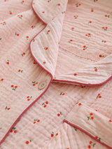Petit pyjama en coton à imprimé cerises
