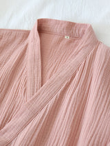 Solid Cotton Couple Pajama Robe - Kafiloe
