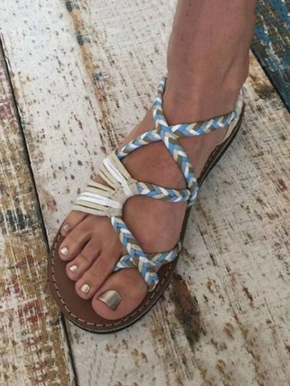 Bohemian Rope Flat Sandals