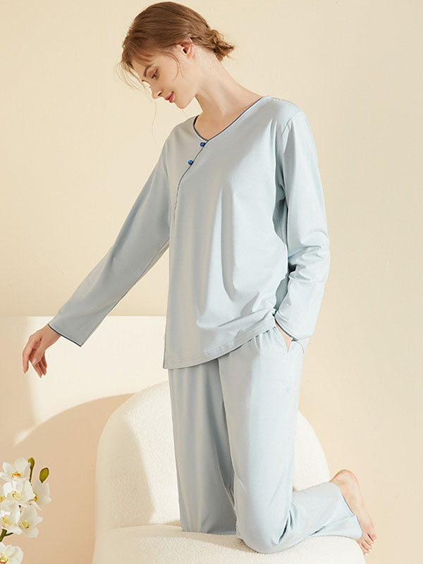 Chinese Style Modal Pajamas Set