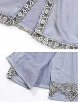 5pcs Lace Satin Pajama Set