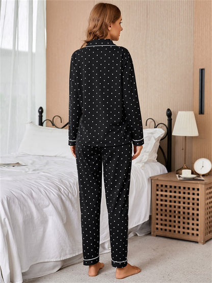Polka Dot Print Pajama Set