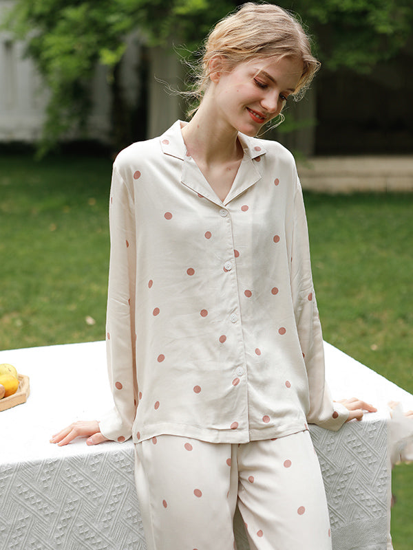 Polka Dot Cotton Pajama Set
