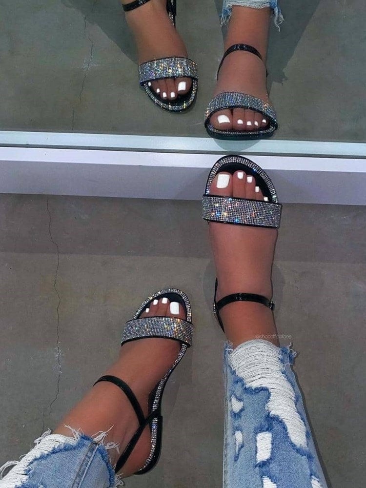 Casual Rhinestone Sandals