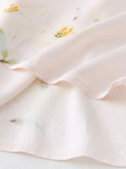 Casual Flower Print Cotton Nightdress - Kafiloe