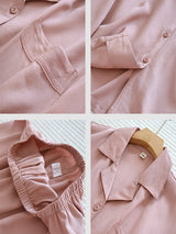 Conjunto de pijamas de pareja de color sólido