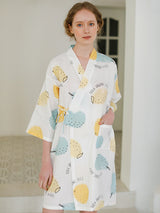 Print Bandage Loungewear Nightdress